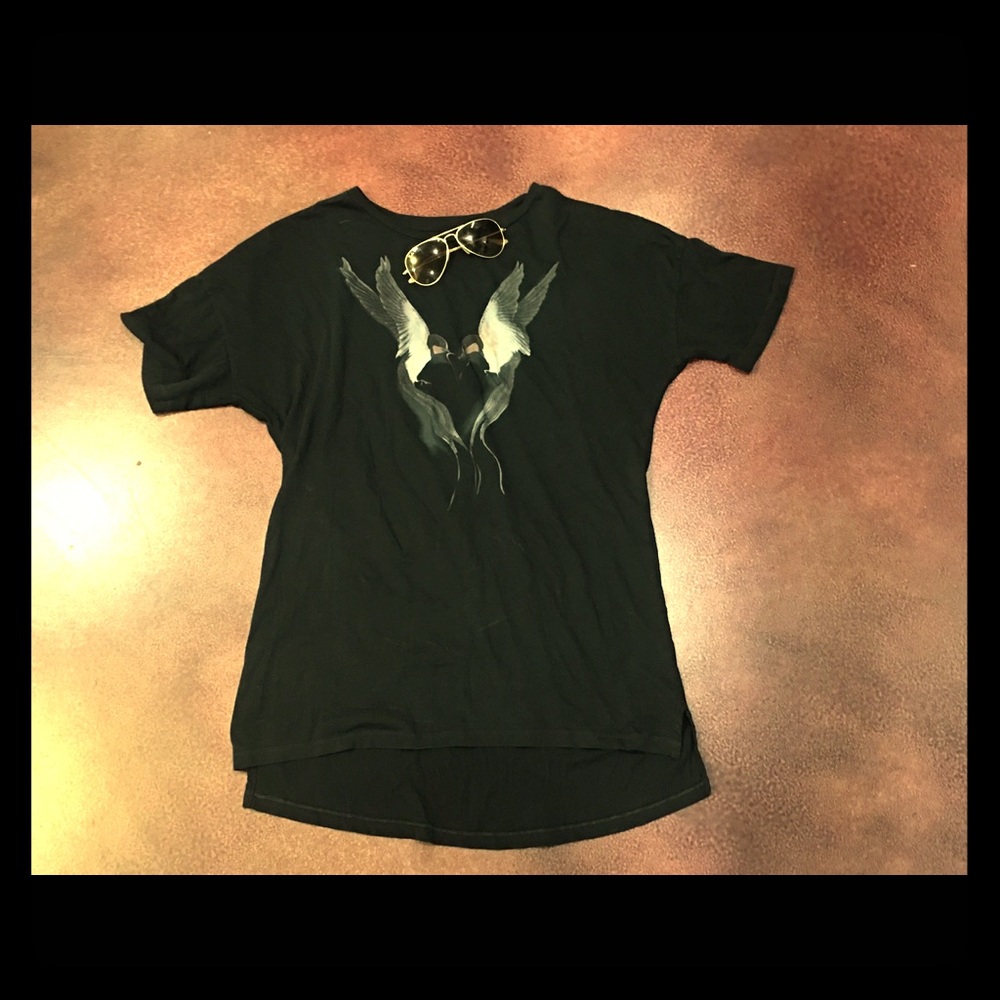 All Saints Hummingbird Graphic Oversized Tee